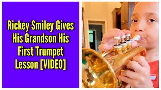 Giving My Grandson His First Trumpet Lesson