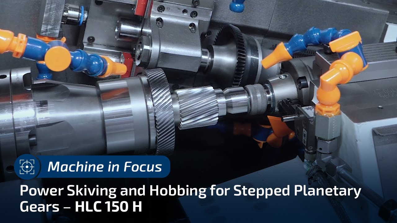 Step planet e-drive: power skiving + hobbing