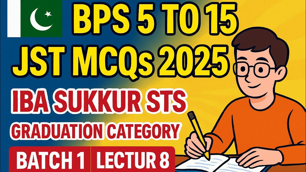 BPS 5 to 15 Graduation Category | JST Test Preparation 2025 | IBA Sukkur STS MCQs