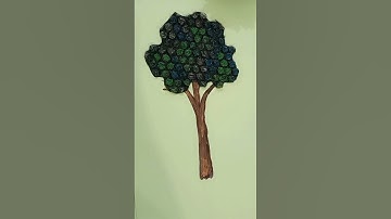 How to make waste materials craft - art / tree /plastic art #shorts  #bubblewrap #kidsactivityideas