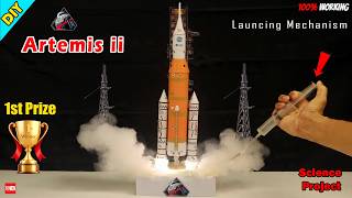 Artemis II Inspired DIY Rocket Launch 🚀🌙 | Artemis ii working model | Artemis ii project for school