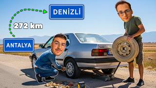 Powerteachi̇ Görmeye Deni̇zli̇ye Gi̇tti̇m Yolda Lasti̇k Patladi Vlog