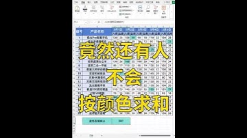 哇塞❗原来Excel按颜色求和这么简单😭 #excel #职场干货 #excel技巧 #office办公技巧 #职场