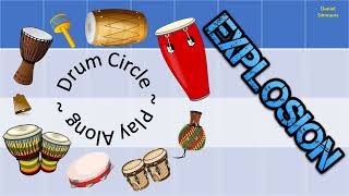 Explosion - Drum Circle Play Along - Hip Hop Beat #drumcircle #musicteacher   #africandrumming