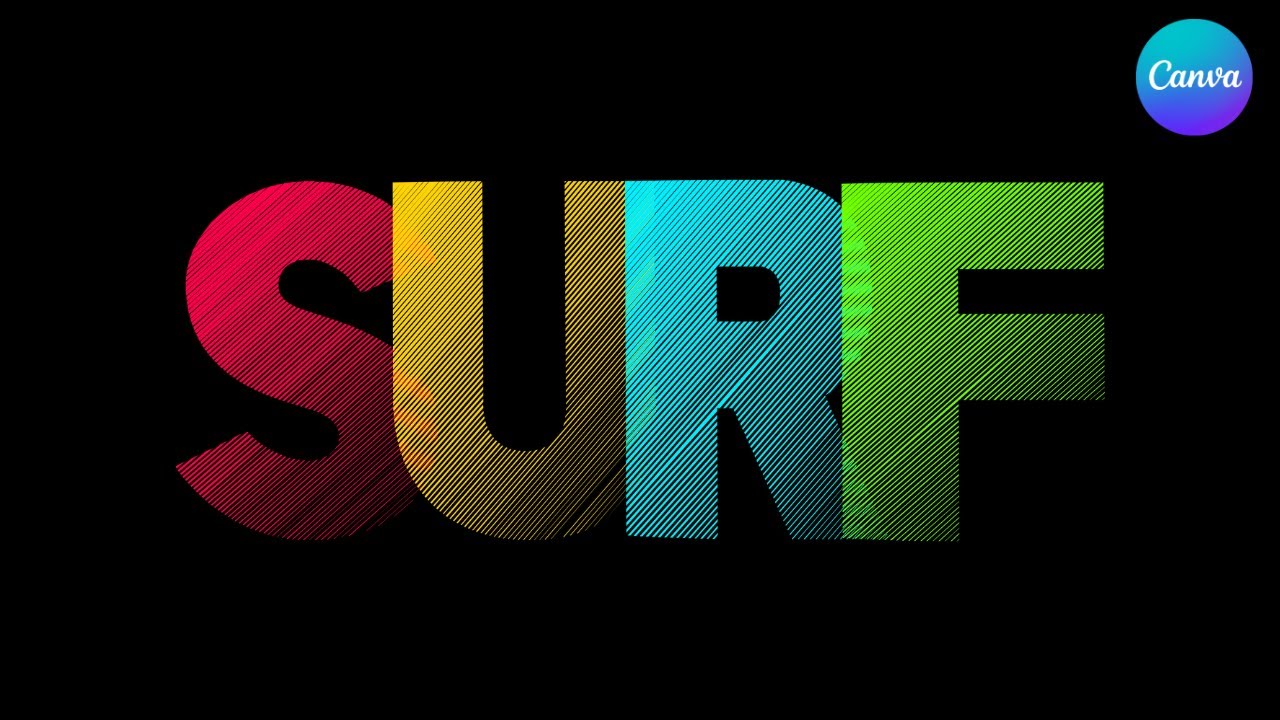 Colorful Text Effect in Canva - Typography t-shirt design tutorial