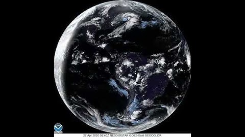 NOAA Full Disk video, with moving clouds - 26 APR 2020