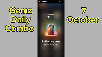 Gemz Daily Combo 7 October | Gemz Daily Code 7 October | Daily Combo Today|Free code