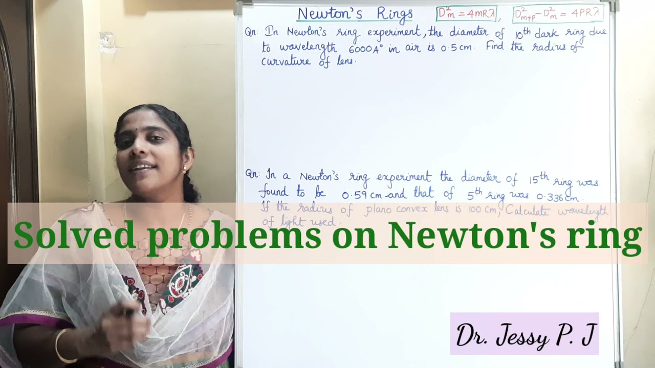 Newtons Ring experiment summary - Contents: Revision of contents NEWTON'S  RINGS: W hen a Plano - Studocu