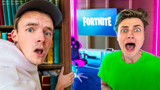 I Built A SECRET GAMING ROOM In My Best Friends House!