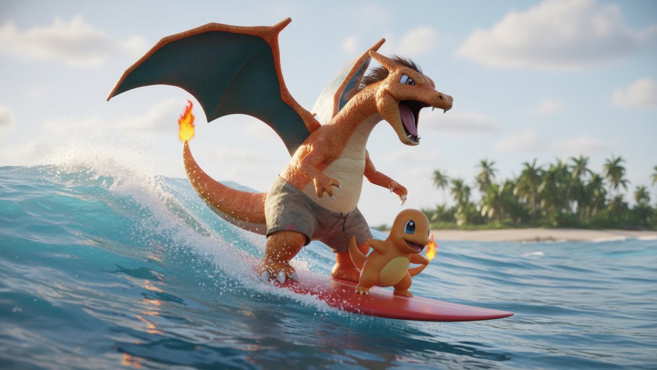 Charizard's Daily Life | Harvesting Grapes, Cooking, and Playing