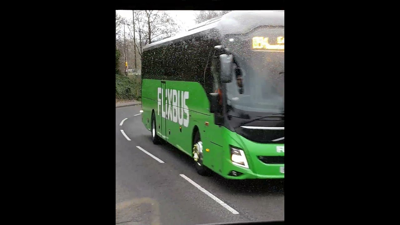 Flixbus Volvo 9700 (BV23NUF) departing Perth Broxden P&R on route 094 for Edinburgh.