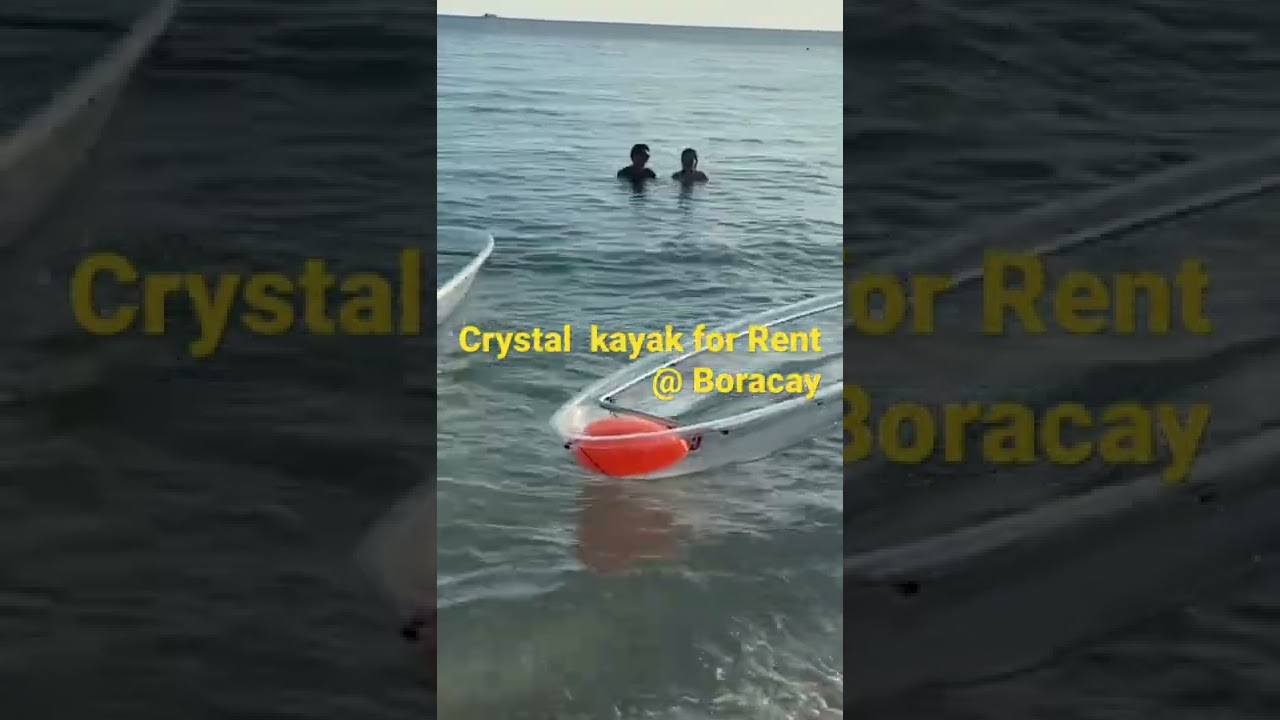 While visiting Bora & while swimming, you can rent this  Crystal kayak for a certain PhP amount.