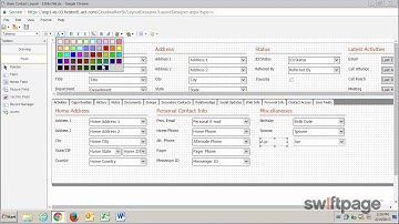 Editing the layout in Act! for Web