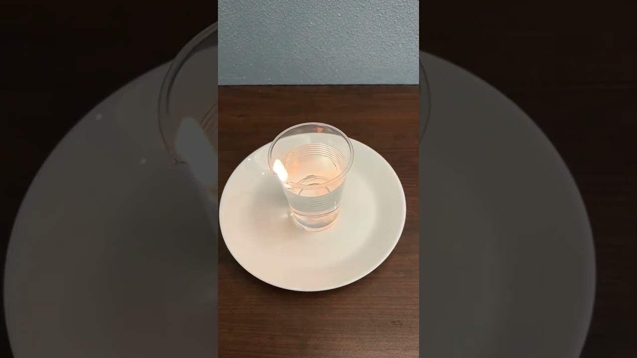 Fire moving around water, an interesting science experiment 