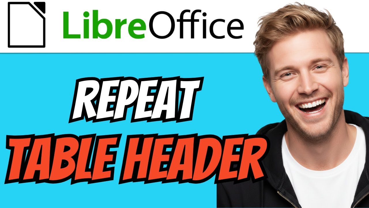 How To REPEAT Table Header On Each Page In LibreOffice Writer (QUICK ...