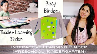 INTERACTIVE \& LEARNING BINDER FOR 3-4 YRS OLD | Reusable binder | Fun \& Educational activities