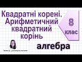 Квадратні корені. Арифметичний квадратний корінь. Алгебра 8 клас