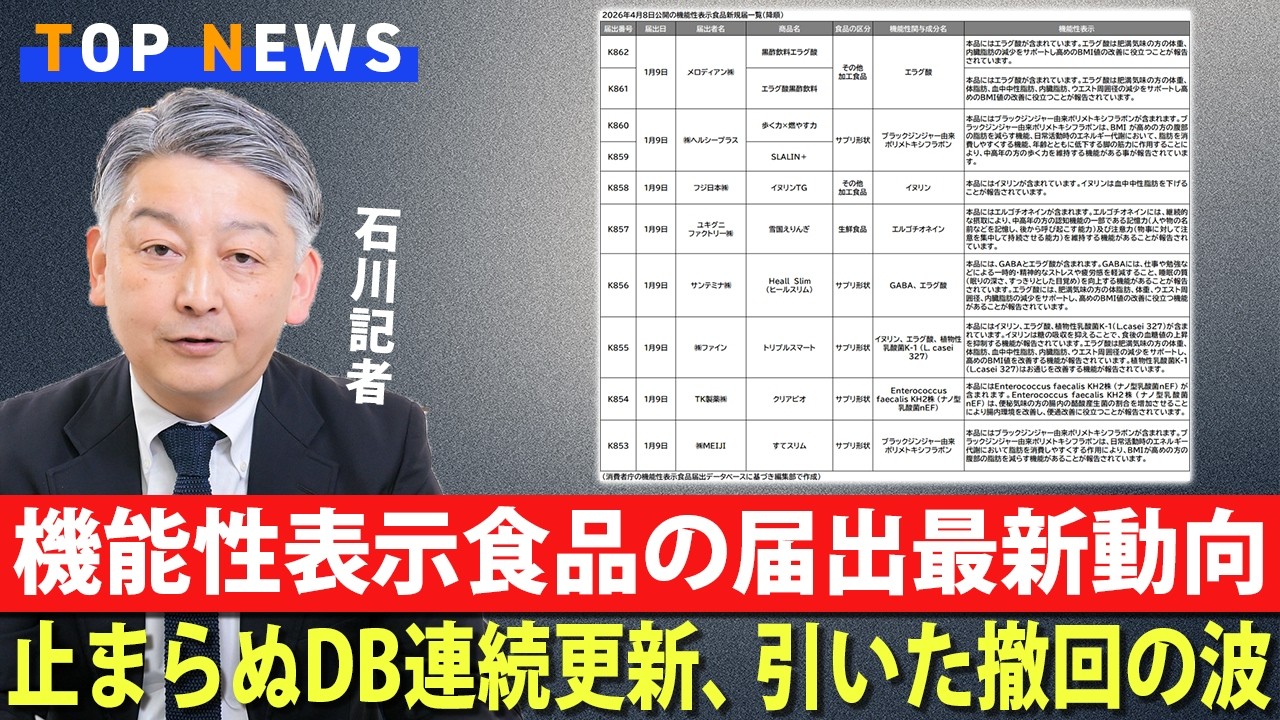ウェルネスデイリーニュース | 連続更新、いつまで続く？ 【機能性表示