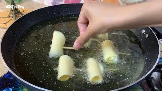 3 ingredients, Double Crispy Fried potatoes :: Potato Roll Chips, Potato Snacks
