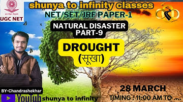 Droughtसूखा|Natural Hazards |People Development And Environment|NTA UGCNET JRF SET||ByChandrashekhar