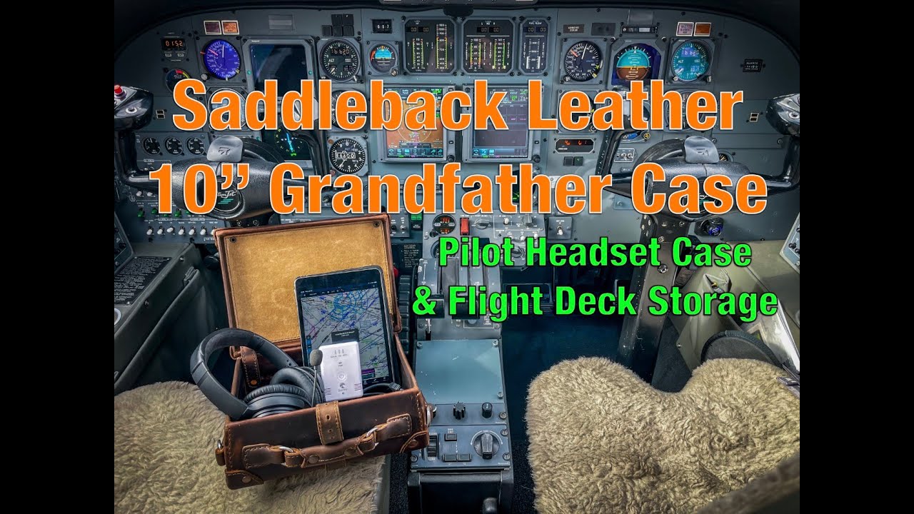 Saddleback Leather Grandfather Case Pilot Headset Case & Flight Deck
