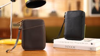 Polare RFID Blocking Leather Bifold Passport Wallet Holds 4 Passports