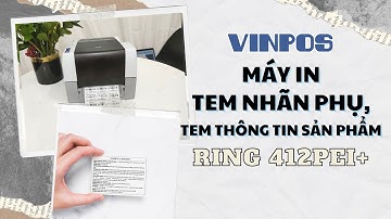 Máy in tem nhãn phụ hàng hóa nhập khẩu, tem thông tin sản phẩm RING 412PEI+ (300dpi) công nghệ Nhật