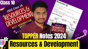 Resources and Development Class 10 Geography Chapter 1 NOTES | 2023-2024 SST Notes Shobhit Nirwan