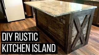 diy kitchen island | rustic kitchen island makeover under $150