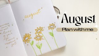 PLAN WITH ME | August 2022 Bullet Journal Setup ✨🌼🌼