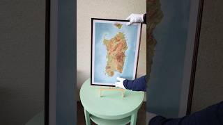 Sardinia - Italy #sardinia #italy #cagliari #olbia #sassari #map #wallmap #homedecoration #relief