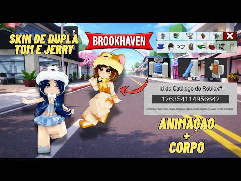 ✨CODIGOS GRÁTIS NOVA ATUALIZÇÃO + SKIN DUPLA TOM E JERRY BROOCKHAVEN! #roblox #blookhaven