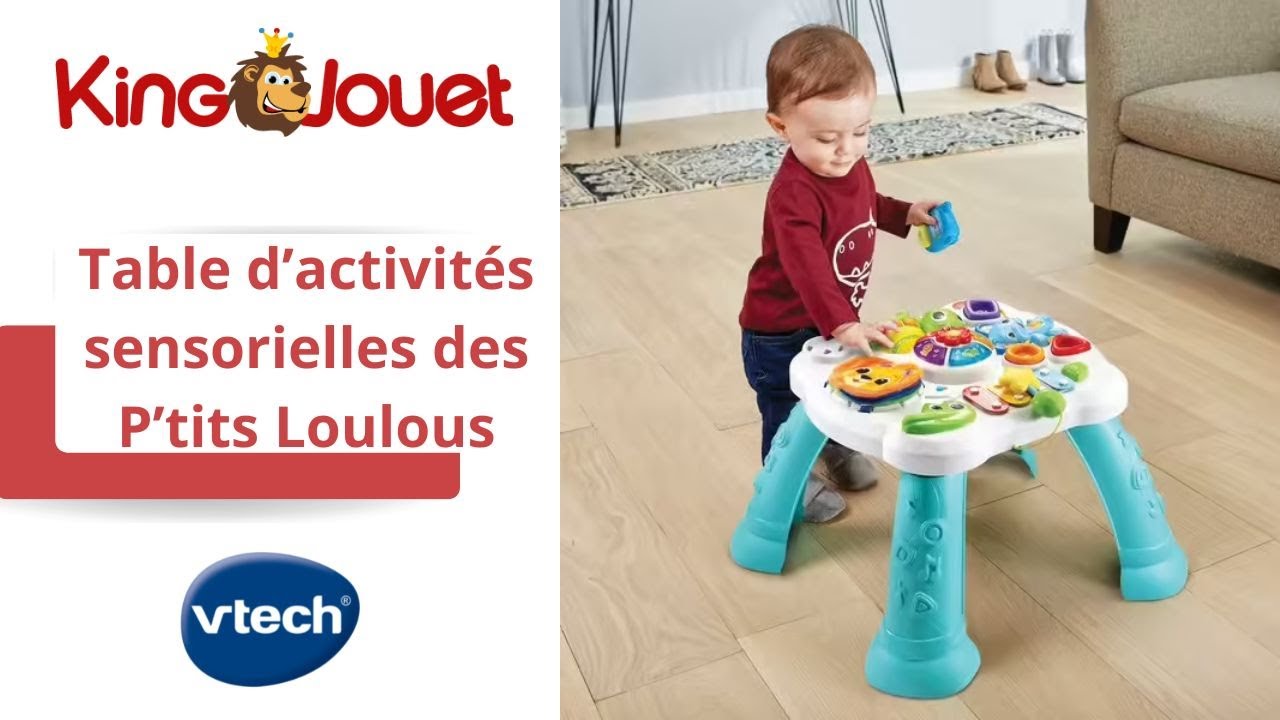 VTech - Table d’Activités Sensorielle des P’tits Loulous, Table Multi-Jeux  d'Éveil Bébé, Jouet d'Activité et de Développement Musical et Évolutif