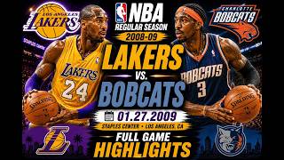 01/27/2009 Charlotte Bobcats vs. Los Angeles Lakers Kobe Bryant Full games