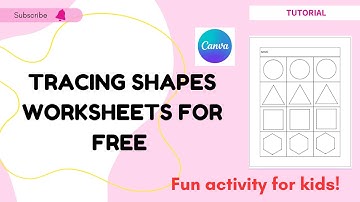 How to Create Tracing Shapes Worksheets for Kids Using Canva!