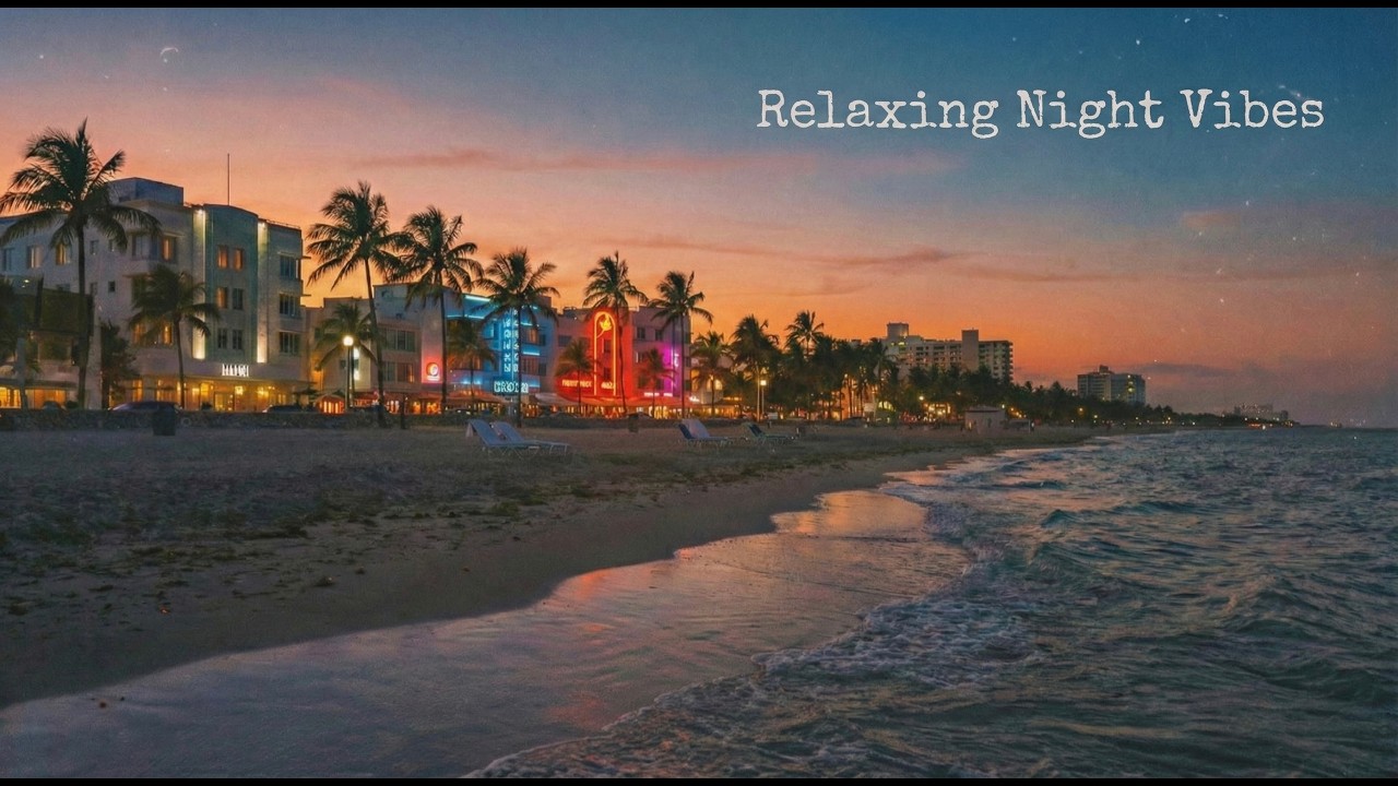 Sunset Lofi 🌌 – Gentle Waves | Relaxing Night Vibes 🌴