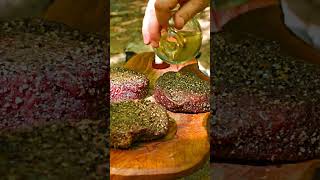 Garlic Butter Steak on Campfire 🔥 | Outdoor Cooking ASMR