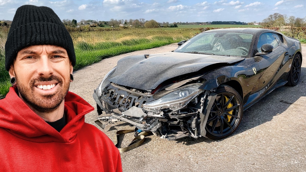 COMPRÉ UN FERRARI 812 DESTRUIDO E INTENTÉ RECONSTRUIRLO EN 24 HORAS
