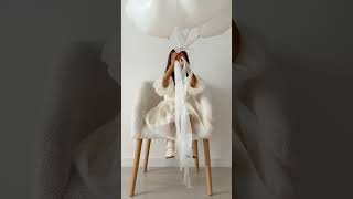 Kalpli Beyaz Uçan Balon Romantik Sürprizlerin Vazgeçilmezi