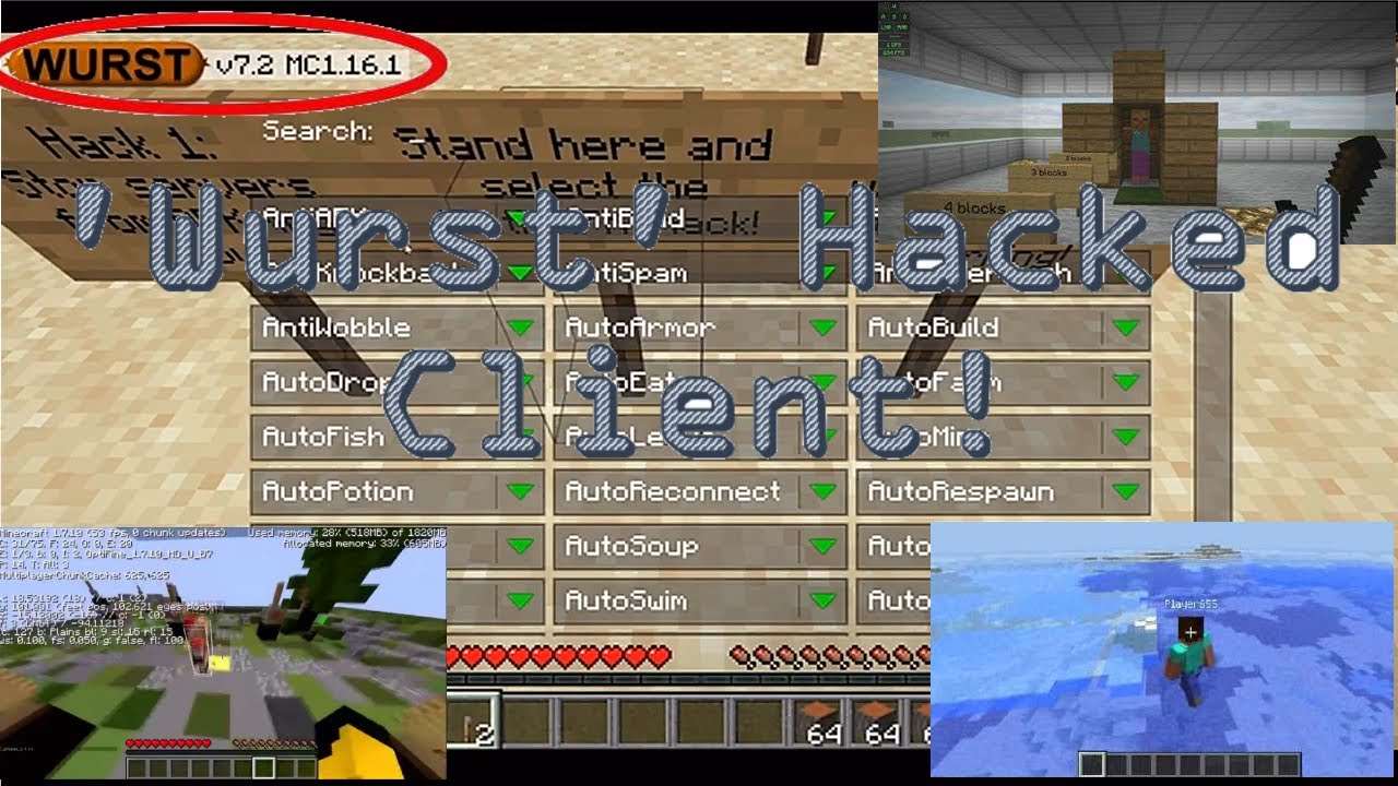 minecraft wurst hack client youtube