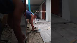 outdoor tiles installation... #tiles #construction #contractor #highlight #everyone #youtubeshorts