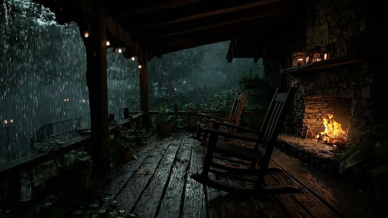 Night Rain Ambience 🌙 | Relaxing Sounds for Peaceful Evenings