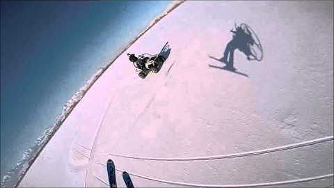 Paramotor ski flying