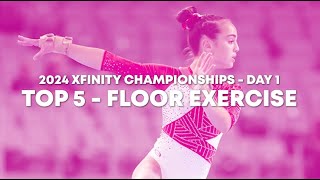 Top 5 Routines - Floor Exercise - Junior Women Day 1 - 2024 Xfinity US Championships