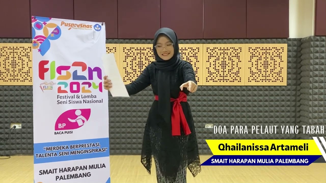 JUARA 1 LOMBA BACA PUISI FLS2N 2024 TINGKAT PROVINSI SUMATERA SELATAN