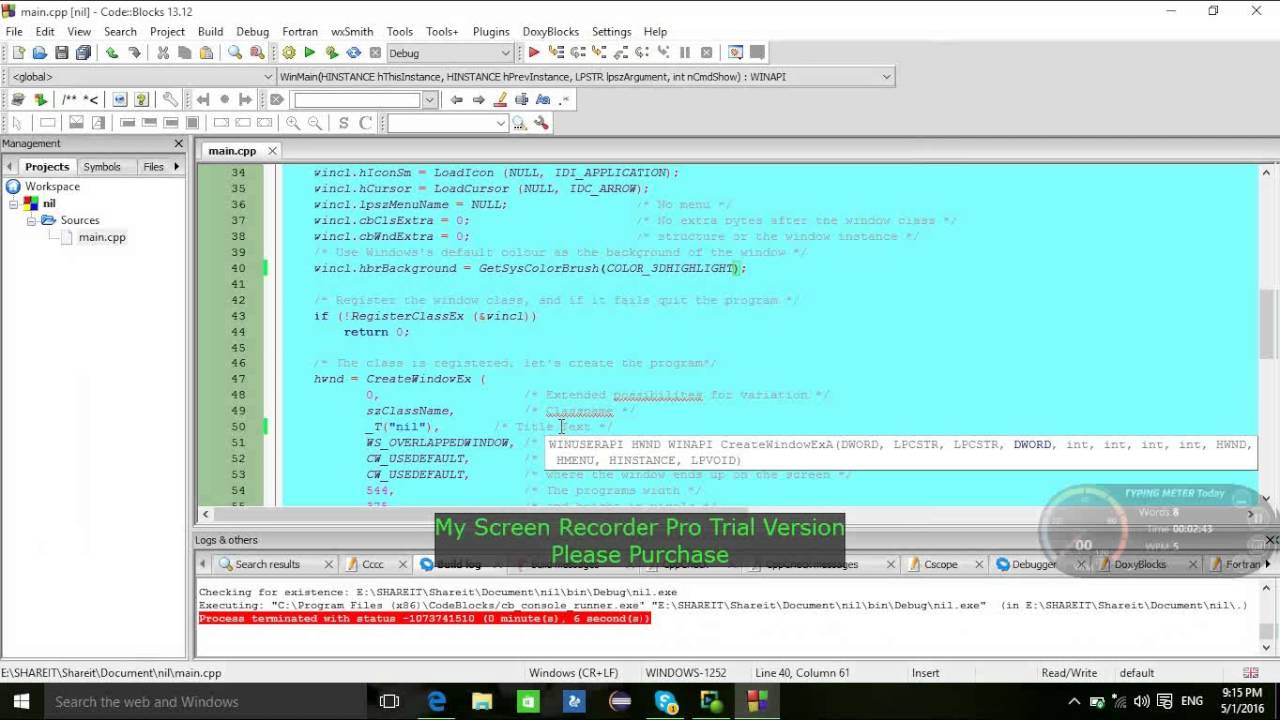 Create a window & add textfields in c++ - YouTube