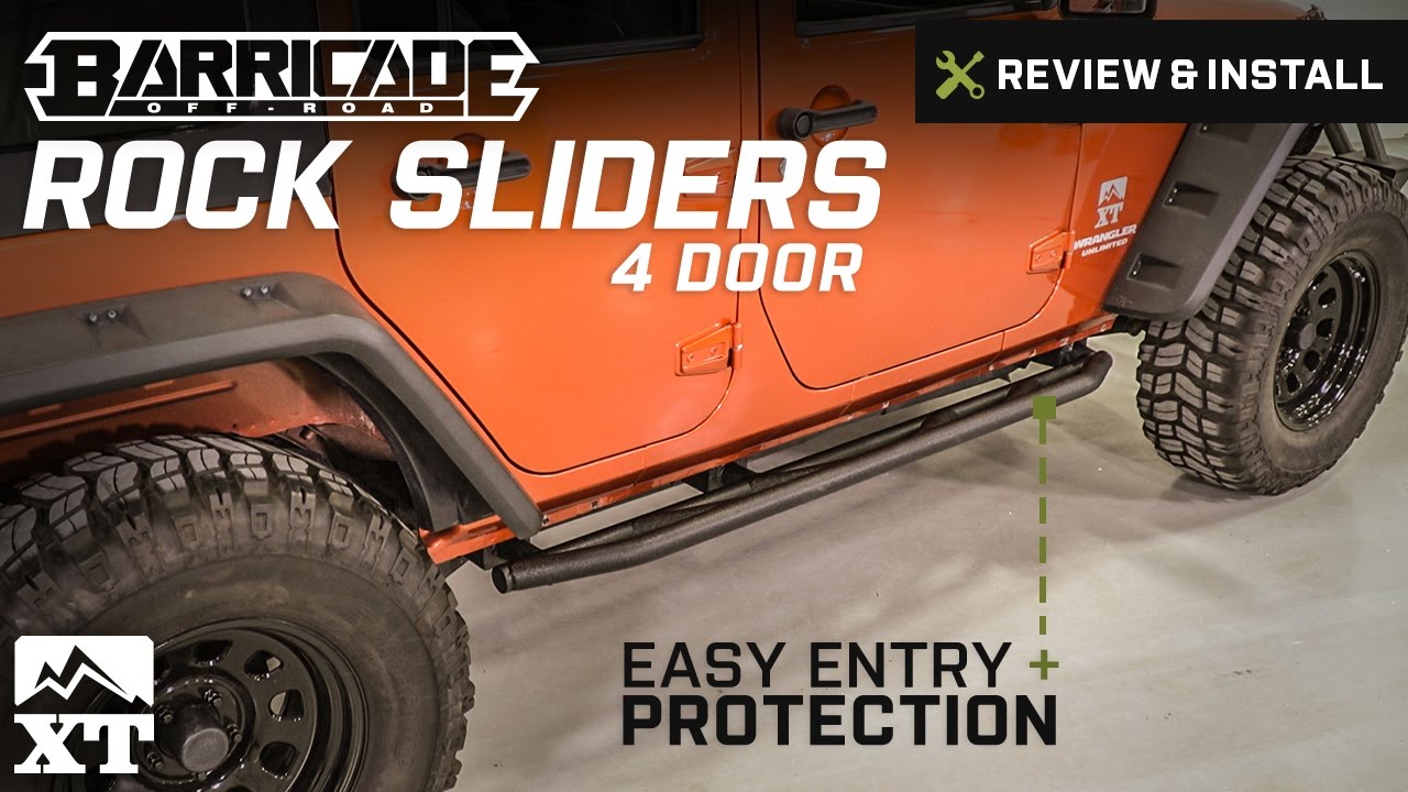 Jeep Wrangler Barricade Rock Sliders (2007-2017 JK 4 Door) Review & Install  - YouTube