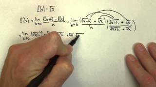 Derivative of square root of x using limit definition calc1 21pt5