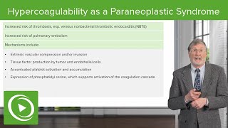 Hypercoagulability as a Paraneoplastic Syndrome