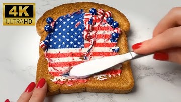 1 Hour of Satisfying World Flags Spreading on Toast | AI ASMR Flags Compilation